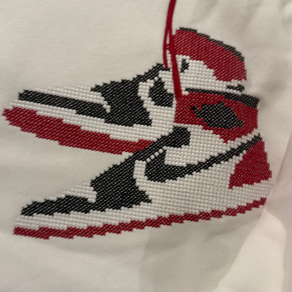 Jordan White Hoodie with Sneakers tag sz L Brand new with tags - Picture 2 of 6